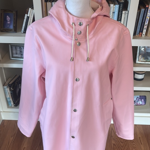 Stutterheim Pale Pink Raincoat with Hood Size Small - Picture 2 of 9